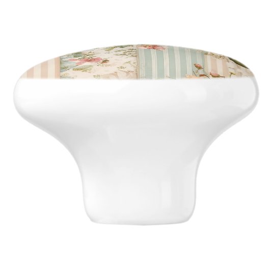  land Floral Keramische Knop (Zijkant)