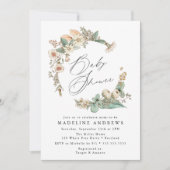  land Floral krans Baby shower Kaart (Voorkant)