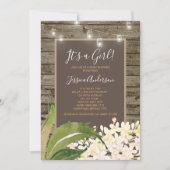 Land Floral Mason Jar String Light Baby shower Kaart (Voorkant)