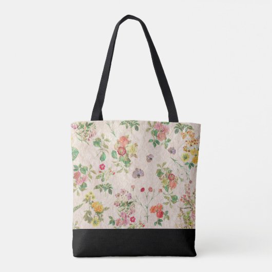 Land Floral Monogram Tote Bag (Achterkant)