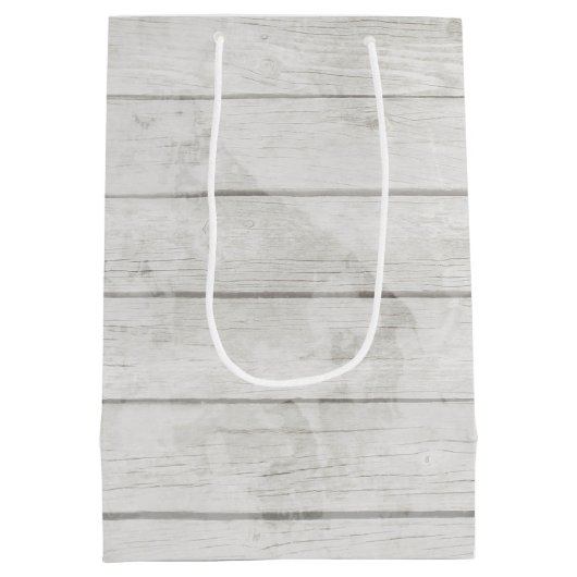 Land Floral Wood Mason Jar Wedding Medium Cadeauzakje (Achterkant)