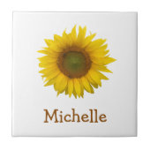 Land Floral Yellow Sunflower Rustic Tegeltje (Voorkant)