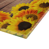 Land Floral Yellow Sunflower Rustige Barn Wood Snijplank (Hoek)