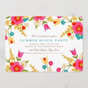 Land Flowers Summer Party nodigt uit Kaart