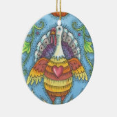 LAND FOLK ART TURKEY, THANKSGIVING ORNAMENT RAND (Rechts)