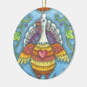 LAND FOLK ART TURKEY, THANKSGIVING ORNAMENT RAND (Links)