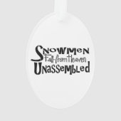 Land Forest Snowman Primitive Ornament (achterkant)