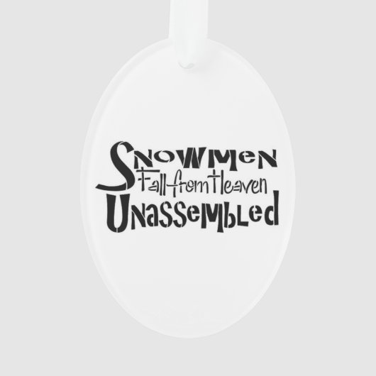 Land Forest Snowman Primitive Ornament (achterkant)