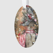 Land Forest Snowman Primitive Ornament (voorkant)