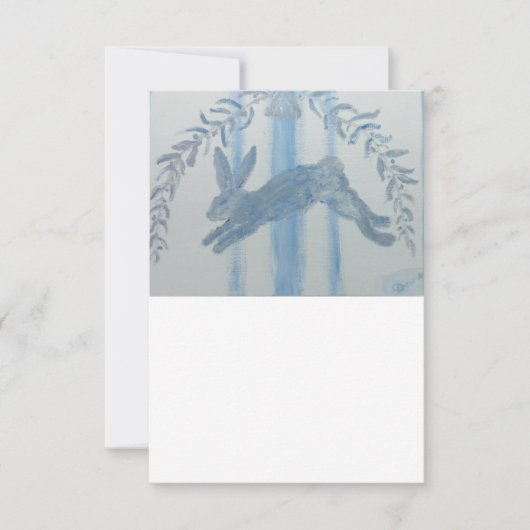 Land Franse Bunny Rabbit Bedankkaart (Voorkant)