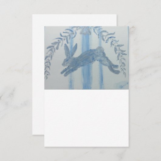 Land Franse Bunny Rabbit Bedankkaart (Voorkant / Achterkant)