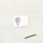 Land Franse Floral Post-it® Notes (Op bureau)