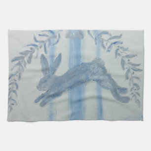 Land French Bunny Rabbit Dish Towel Theedoek