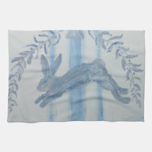Land French Bunny Rabbit Dish Towel Theedoek (Horizontaal)