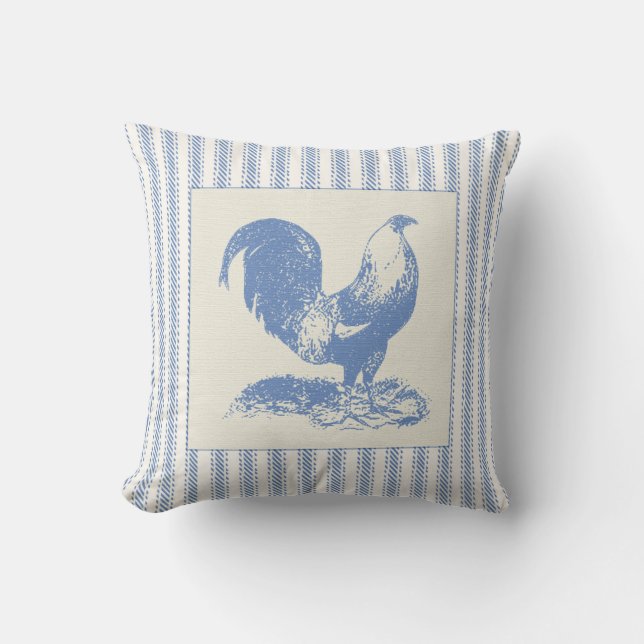 Land French Farmhouse Chicken Pillow Kussen (Voorkant)