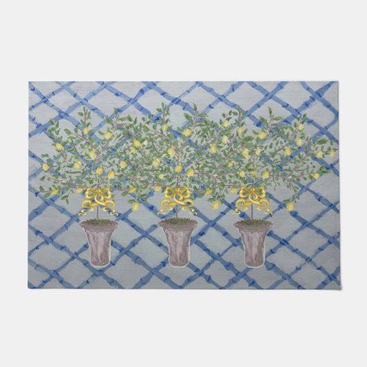 Land French Lemon Tree Lemons Doormat Rug Deurmat (Voorkant)