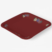 Land Fruit Cranberry gekleurd Papieren Bordje (Gebogen)