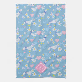  land ganzenpatroon monogram theedoek