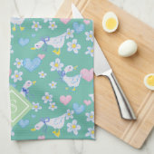land ganzenpatroon monogram theedoek (Quarter Fold)