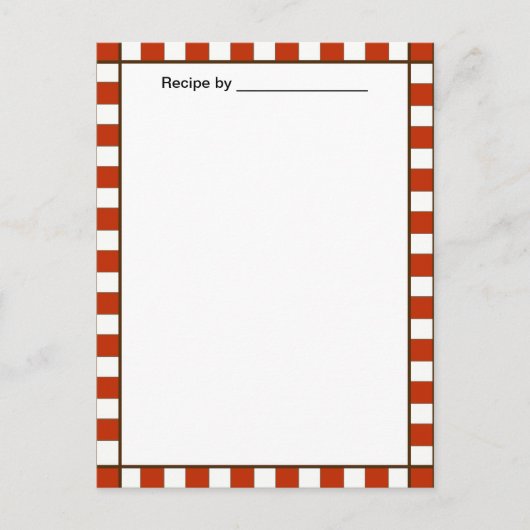 Land gecontroleerd Recipe blanco #2-kaart Briefkaart (Voorkant)