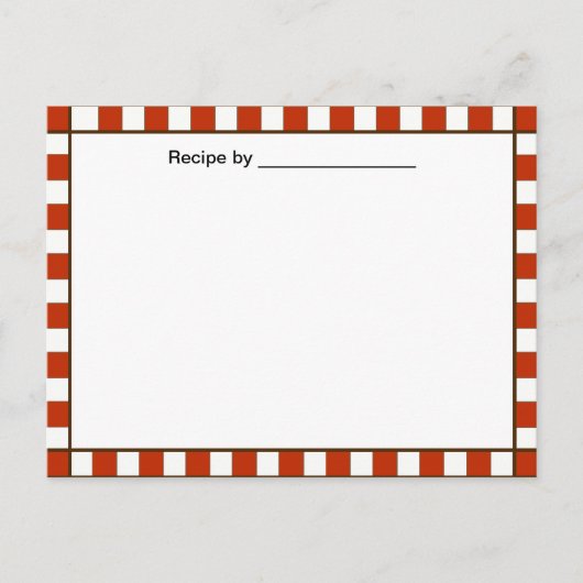Land gecontroleerd Recipe blanco #2-kaart Briefkaart (Voorkant)