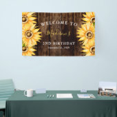 Land Geel Zonnebloem Verjaardagsfeest Welkom Spandoek (Beurs)