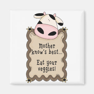 Land Gekke vun Cow Fridge Magnet