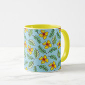 Land Gele Bloemen en Bladeren Mok (Voorkant rechts)