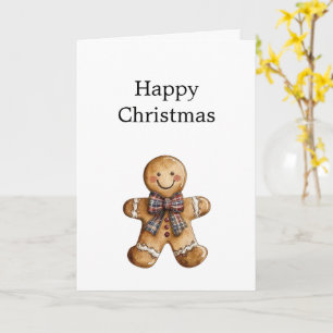 Land Gelukkig Koekje Kerstmis Gingerbread Kaart
