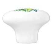 Land geschilderd Floral Keramische Trekknoop Meube Knop (Zijkant)
