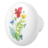 Land geschilderd Floral Keramische Trekknoop Meube Knop (Rechts)