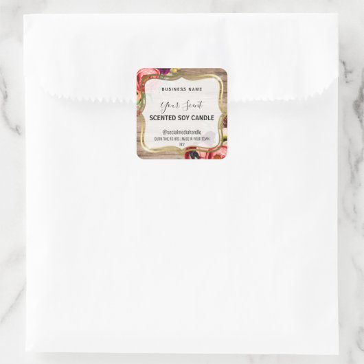 Land Gestileerde Bloemen Sojakaars Etiketten (Tas)