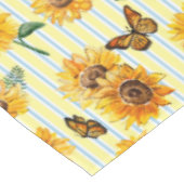Land gestreept vlinders en zonnebloemen tafelkleed (Gekanteld)