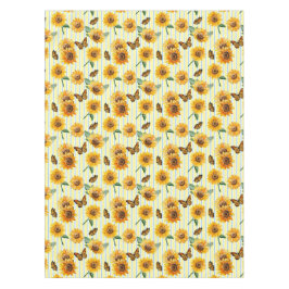 Land gestreept vlinders en zonnebloemen tafelkleed