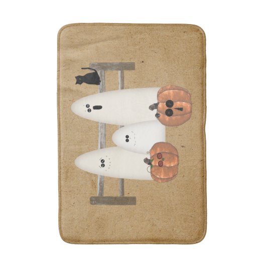 Land Ghosts Halloween Bath Mat (Voorkant Verticaal)