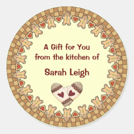 Land Gingerbread Food Gift Sticker