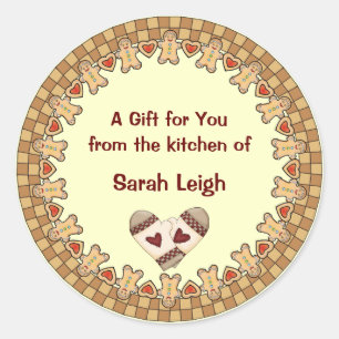 Land Gingerbread Food Gift Sticker