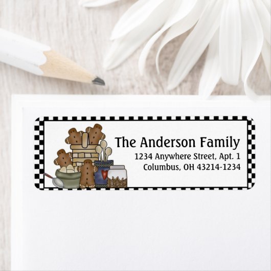 Land Gingerbread Keuken Retouradres Labels (Insitu)