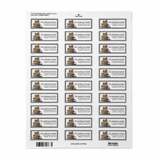 Land Gingerbread Keuken Retouradres Labels (Full Sheet)