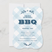 Land Gingham Baby shower Kaart (Voorkant)