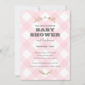 Land Gingham Baby shower Kaart (Voorkant)