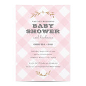 Land Gingham Baby shower Kaart