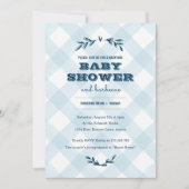 Land Gingham Baby shower Kaart (Voorkant)