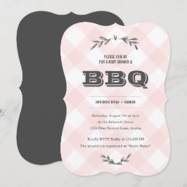 Land Gingham Baby shower Kaart