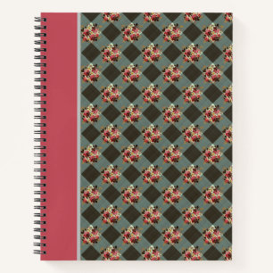  land Gingham Floral-laptop Notitieboek