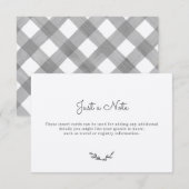 Land Gingham Kaarten invoegen (Voorkant / Achterkant)