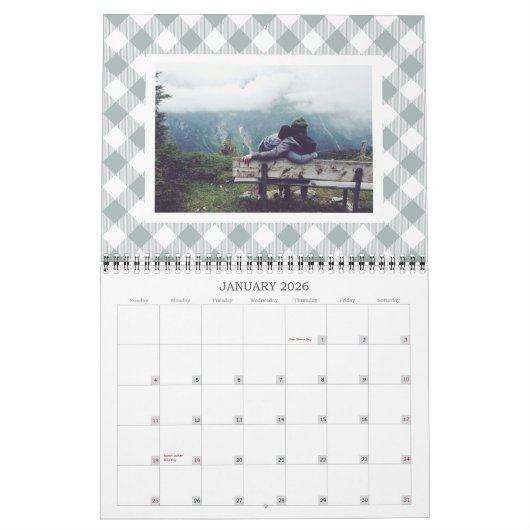 Land Gingham Photo Calendar Kalender (Jan 2026)