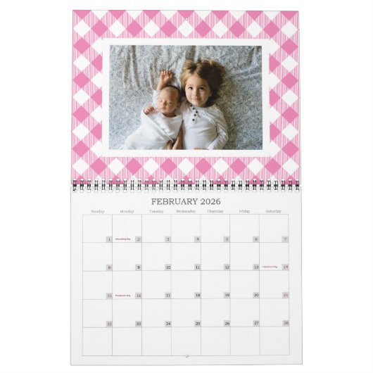 Land Gingham Photo Calendar Kalender (Feb 2026)