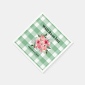Land Gingham Wilde Rozen B & B Aangepaste boerderi Servet (Hoek)