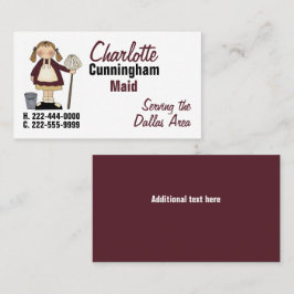 Land Girl House Cleaning Visitekaartje